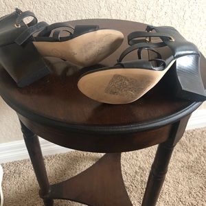 Michael Kors black sandal with gold details